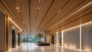 Perforated Wooden Slats application